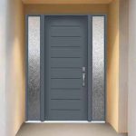 Modern Contemporary Front Entry Door Design Collection - Frosted Glass Modern Exterior front Door with 2 Side Lites and Multi Point Locks Installed by modern-doors-Picture#202