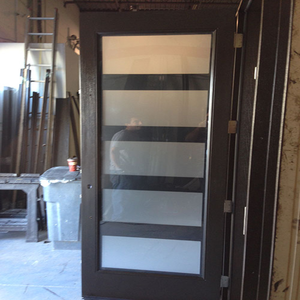 Modern Contemporary Front Entry Door During Manufacturing by modern