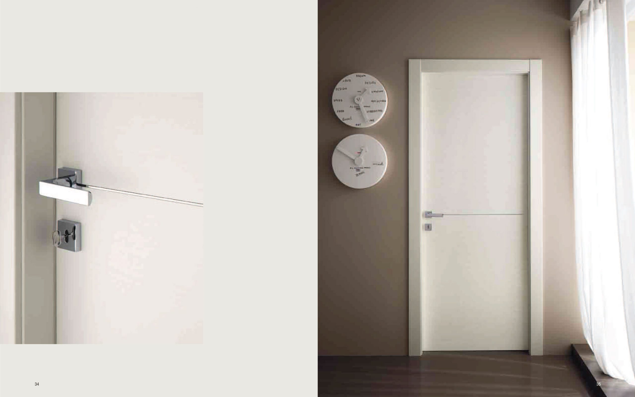 MODERN ITALIAN DOORMODERN HINGED DOOR WHITE ASH INSTALLED IN