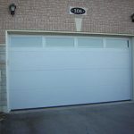 Modern Garage Doors-Fiberglass Modern Garage Door with 4 lites installed in Woodbridge by modern-doors.ca