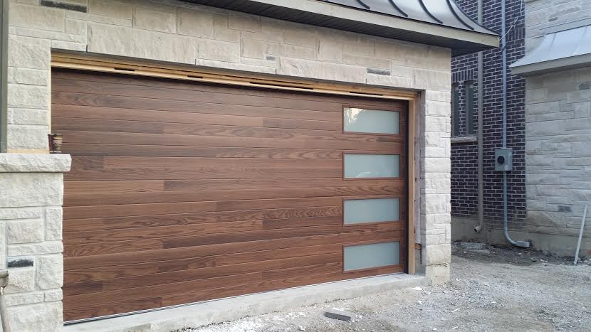 Modern Garage Door Fiberglass Wood, Contemporary Wood Look Garage Doors