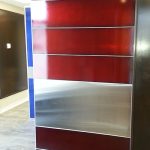 Custom Oversized 48 by 8 foot Aluminum Laser Cut Powder Coated With Custom Color made by modern-doors.ca