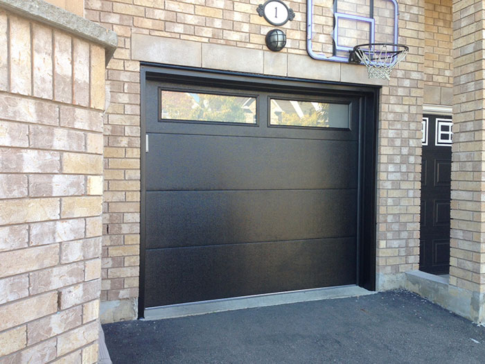 Fiberglass Garage DoorsModern Garage door with frosted door lites
