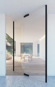 Frameless Glass Pivot Interior Door