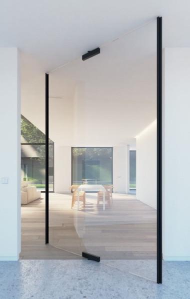 Frameless Glass Interior Pivot Door Modern Doors