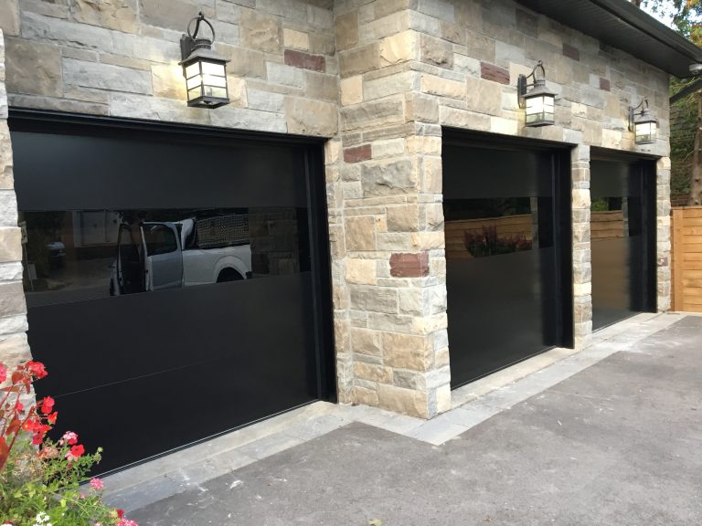 Modern Black Exterior Glass Garage Door Modern Doors