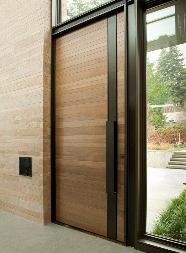 Modern Exterior Euro Style Door Wood Panel