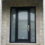 Modern Entry Door Frosted Glass Multi Point Lock