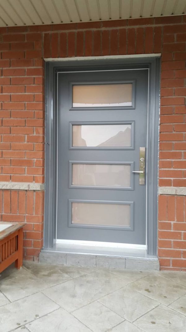 Modern Grey Fiberglass Entry Door | Toronto Ontario - Modern Doors