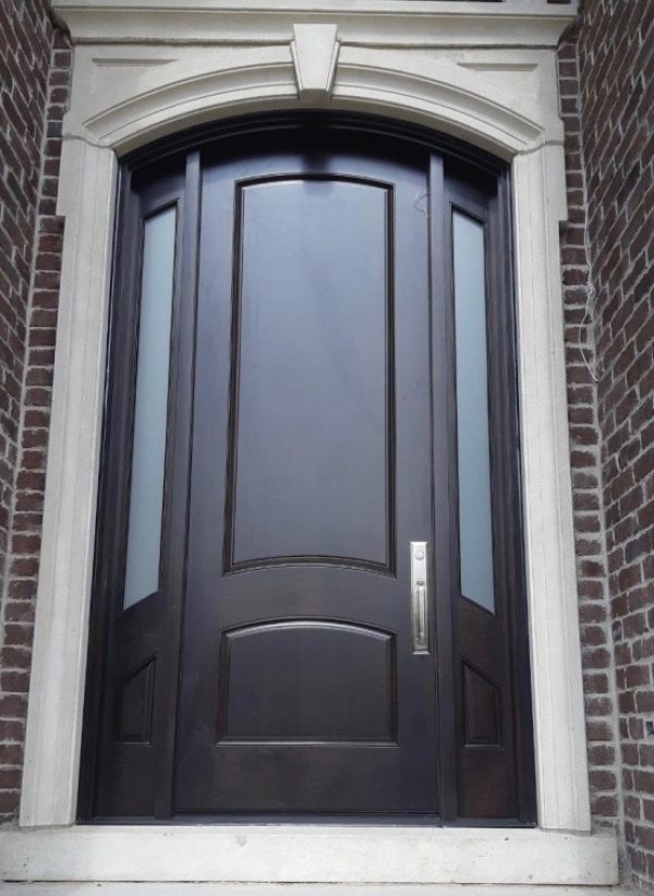 Arched Mahogany Entry Door Solid Wood - Modern Doors