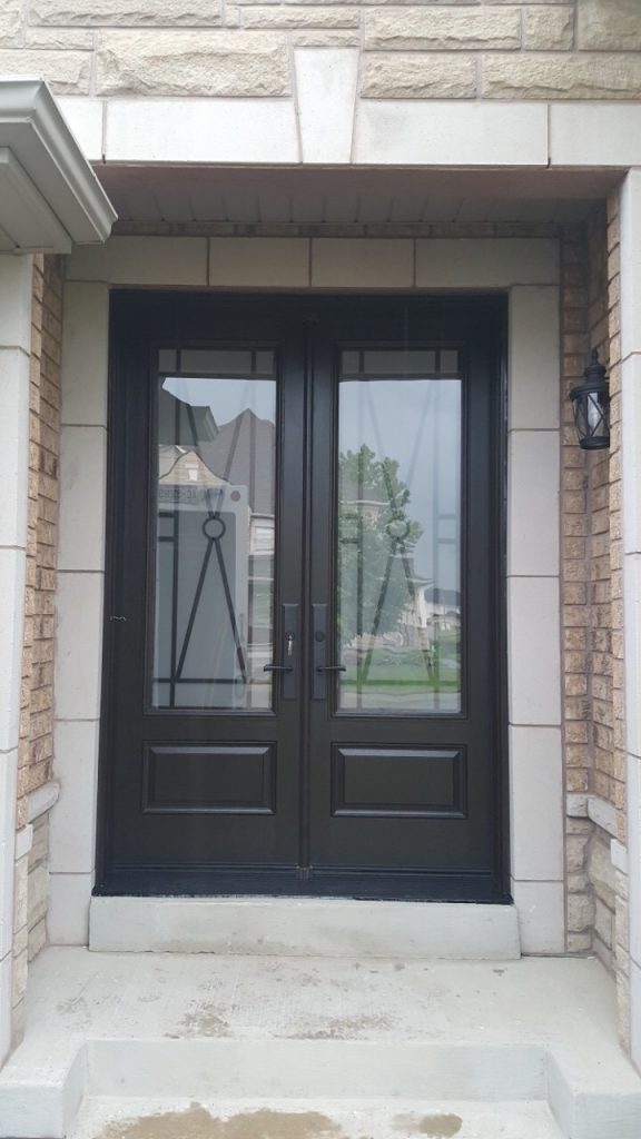 Fiberglass Front Entry Double Door - Modern Doors