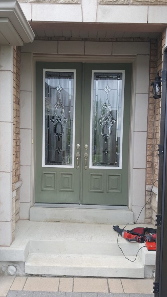 Fiberglass Front Entry Double Door - Modern Doors