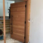 Modern Solid Wood panel Exterior Door