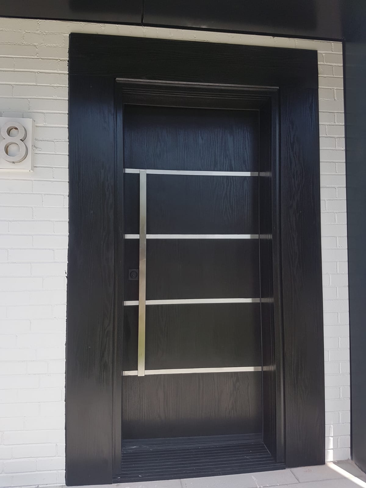 Modern Figerglass Front Entry Door Multi point lock