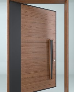 Solid Wood Single Entrance door Italian Design Multi Point Lock