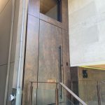 Modern Single Front Entry Door Solid Wood Flush Design