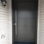 Modern Front Entry Door With Pull Bar Multipoint Lock