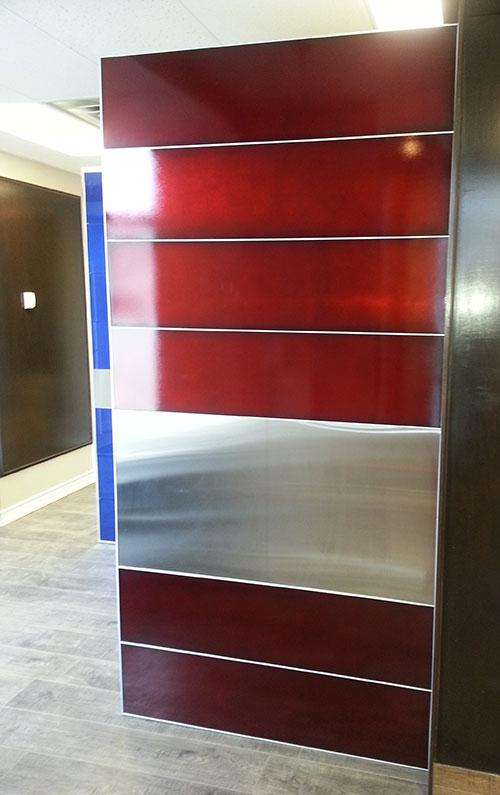 Custom Oversized 48 by 8 foot Aluminum Laser Cut Powder Coated With Custom Color made by modern-doors.ca