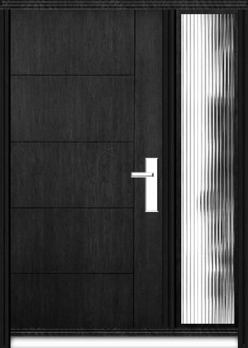 Richerson Mastergrain Fiberglass Front Door with Side Lite Contemporary Collection